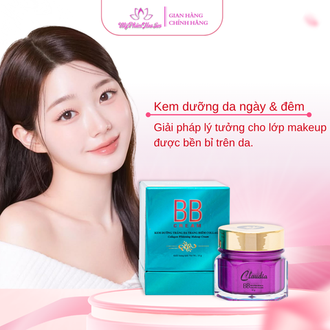 [CLAUDIA] BB Cream Cấp ẩm, Kem lót hỗ trợ Makeup, Nâng tông nhẹ