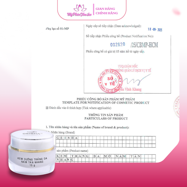 [GEISHA - DÒNG THƯỜNG] Kem Dưỡng trắng, Ngừa nám, Tàn nhang