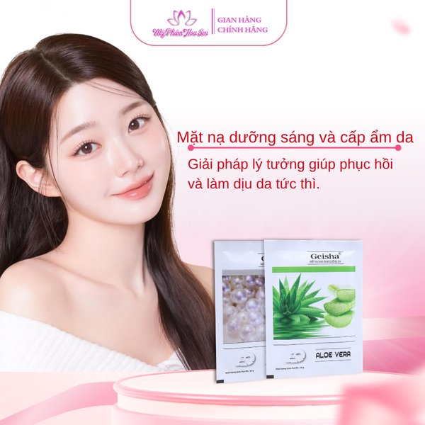 [GEISHA] Mặt nạ Cấp ẩm sâu, Hỗ trợ phục hồi da - 10 miếng