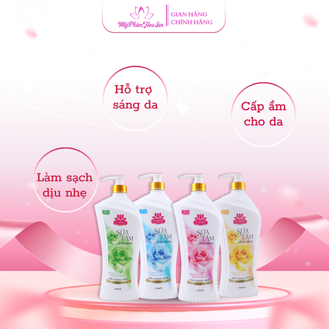 [C-WHITE] Sữa tắm Hương hoa, Làm sạch sâu, Giúp da mềm mịn