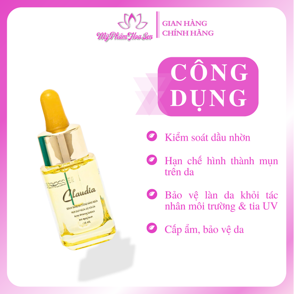 Combo dưỡng da, mờ thâm nám, ngừa lão hóa Claudia