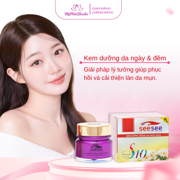 [SEESEE] Kem Dưỡng trắng da, Ngừa mụn