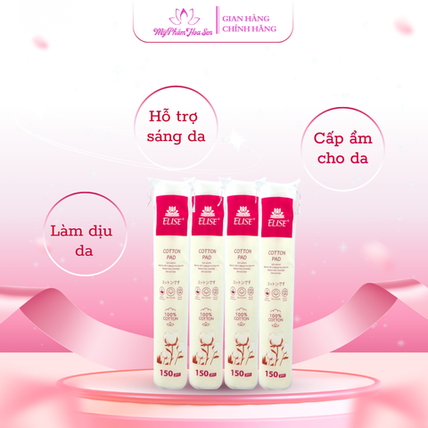 Bông tẩy trang đa năng Elise - 150 miếng/cây