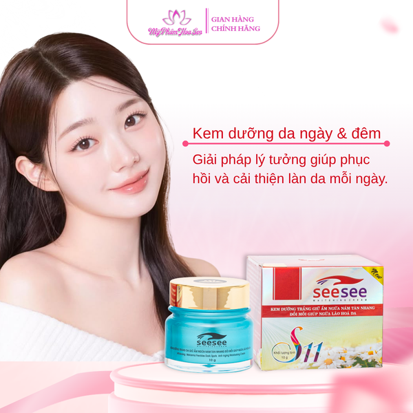 [SEESEE] Kem Dưỡng trắng, Giữ ẩm, Ngừa nám, Ngừa lão hóa da