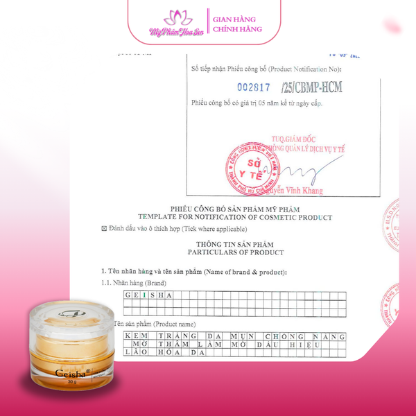 [GEISHA - DÒNG VIP] Kem Dưỡng trắng, Ngừa mụn, Ngừa lão hóa da