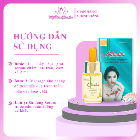 Combo dưỡng da, mờ thâm nám, ngừa lão hóa Claudia