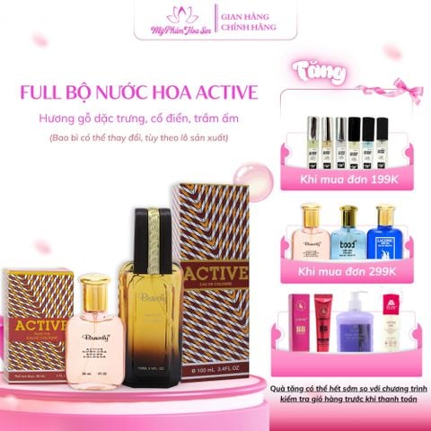 Full bộ nước hoa Bravely Active EDC – hương thơm tươi mát, năng động (130ml)