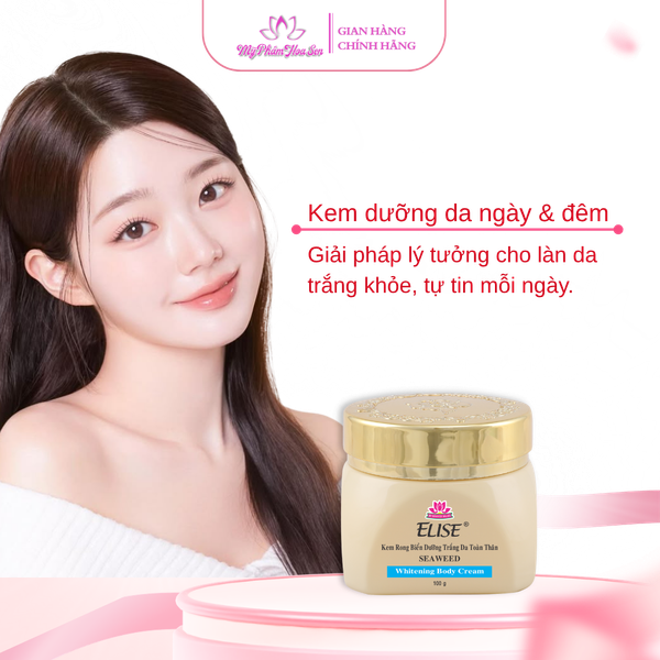 [ELISE] Kem Dưỡng trắng da, Cấp ẩm toàn thân - Nha đam