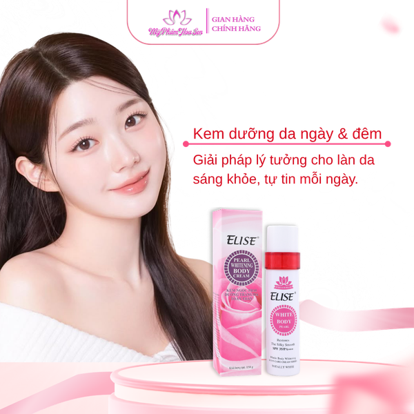 [ELISE] Kem Dưỡng trắng da, Cấp ẩm toàn thân - Ngọc trai