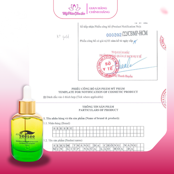 [SEESEE] Serum Dưỡng trắng, Ngừa mụn, Ngừa lão hóa da