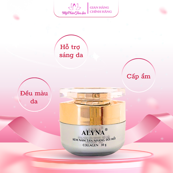 Bộ kem dưỡng sáng da mờ nám tàn nhang đồi mồi Alyna Collagen chuyên sâu