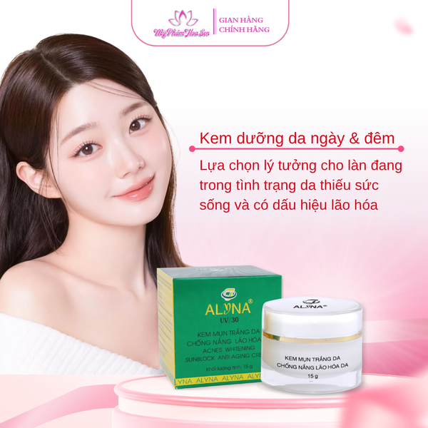 Kem dưỡng Alyna – dưỡng sáng da, hỗ trợ da dễ nổi mụn và giảm dấu hiệu lão hóa