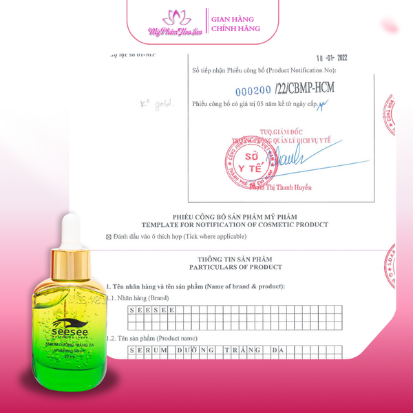 [SEESEE] Serum Dưỡng trắng, Cấp ẩm sâu