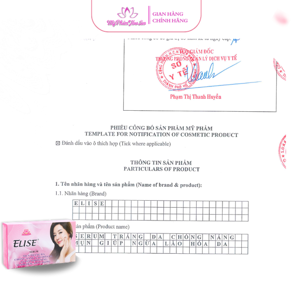 [ELISE] Serum Dưỡng trắng, Ngừa mụn, Ngừa lão hóa da