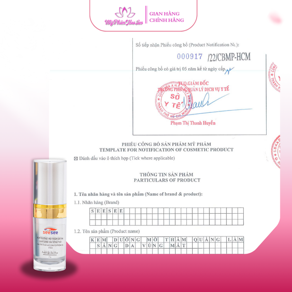 [SEESEE] Serum Căng bóng, Hỗ trợ giảm thâm vùng mắt