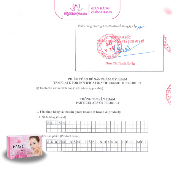 [ELISE] Serum Ngừa nám, Tàn nhang, Đồi mồi