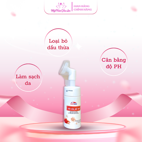 [SEESEE] Sữa rửa mặt Đầu chải massage, Tạo bọt, Hỗ trợ làm sạch chuyên sâu