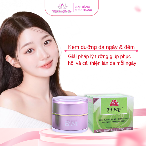 [ELISE XANH LÁ] Kem Dưỡng trắng, Cải thiện da