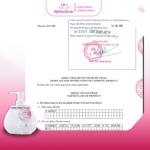 [YMMY] Sữa tắm Hương hoa, Dưỡng da mền mịn, Thanh lịch