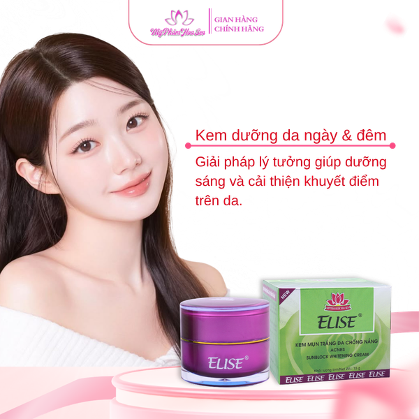 [ELISE XANH LÁ] Kem Dưỡng trắng da, Ngừa mụn