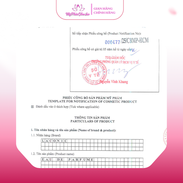 Combo 02 chai nước hoa Laconic 110 mL - Tông trẻ trung, thanh lịch