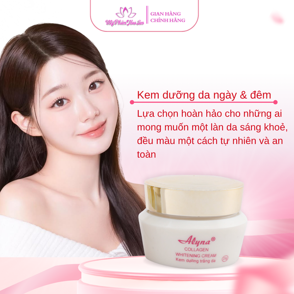 Kem dưỡng Collagen Alyna – dưỡng sáng da, giúp da mềm mịn và đều màu hơn