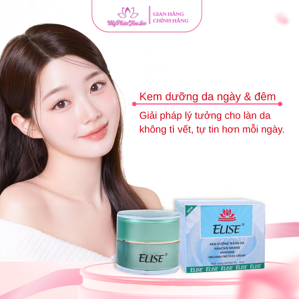 [ELISE XANH DƯƠNG] Kem Dưỡng trắng, Ngừa nám, Tàn nhang