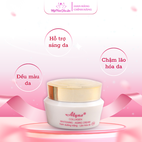 Kem dưỡng trắng da Collagen Alyna – hỗ trợ giảm dấu hiệu lão hóa, giúp da mềm mịn và tươi tắn