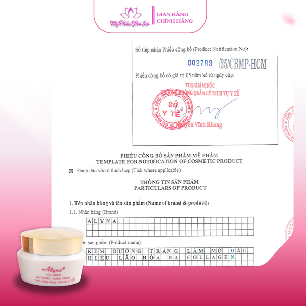 Kem dưỡng trắng da Collagen Alyna – hỗ trợ giảm dấu hiệu lão hóa, giúp da mềm mịn và tươi tắn