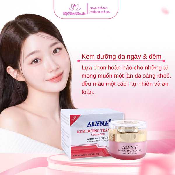 Kem dưỡng trắng da Collagen Alyna VIP – hỗ trợ da sáng mịn, đều màu và mềm mại hơn