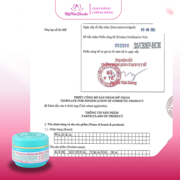 [WLEZA - TRẦN] Kem Dưỡng trắng da, Chống nắng
