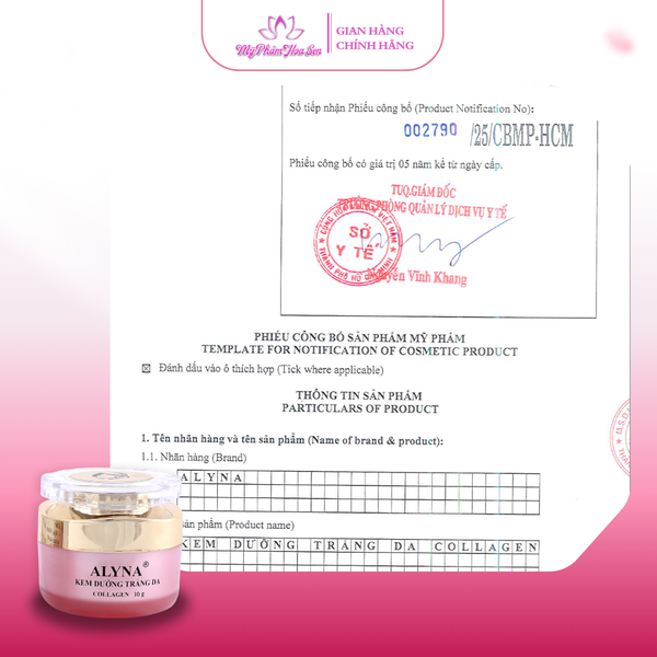 Kem dưỡng trắng da Collagen Alyna VIP – hỗ trợ da sáng mịn, đều màu và mềm mại hơn