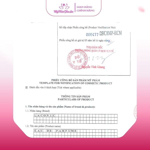 Full bộ nước hoa Laconic (140ml) - Tông trẻ trung, thanh lịch