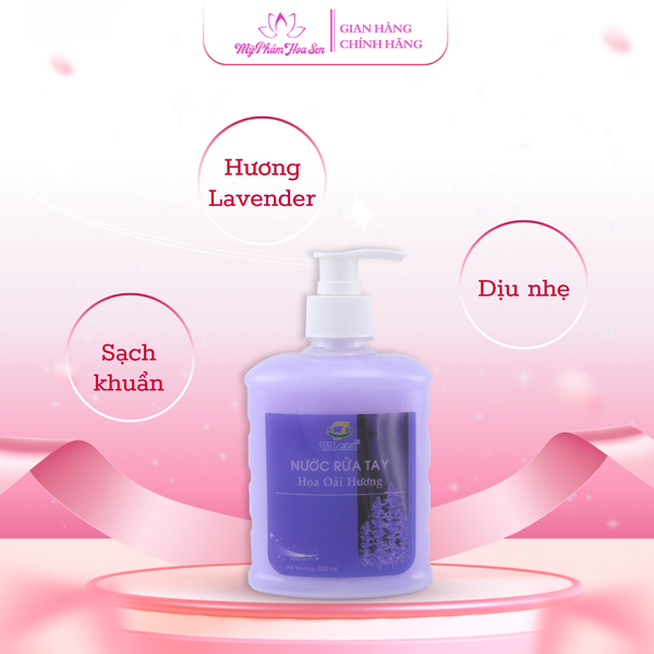 [WLEZA] Nước rửa tay Diệt khuẩn, Khử mùi, Giữ ẩm tay - Oải Hương