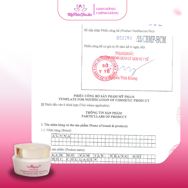 Kem dưỡng da Collagen Alyna – hỗ trợ làm mờ đốm nâu, giúp da trông đều màu và mềm mịn