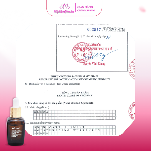 [WLEZA] Serum Dưỡng trắng, Ngừa mụn, Ngừa lão hóa da