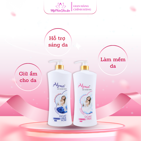 Sữa tắm dưỡng ẩm Alyna – làm sạch da, giúp da mềm mịn và dễ chịu sau khi sử dụng