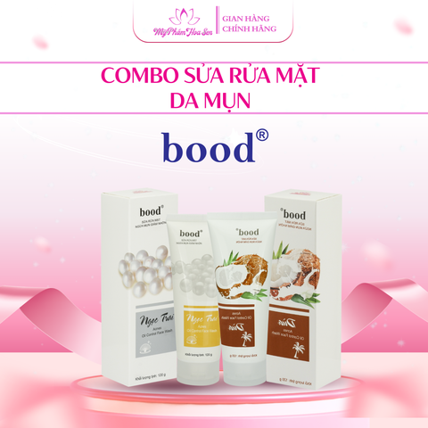 Combo 2 tuýp sữa rửa mặt Kiềm dầu, Ngừa mụn, Làm sạch sâu Bood