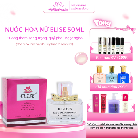 Nước hoa nữ Elise 50ml - Tông ngọt nhẹ, sang trọng