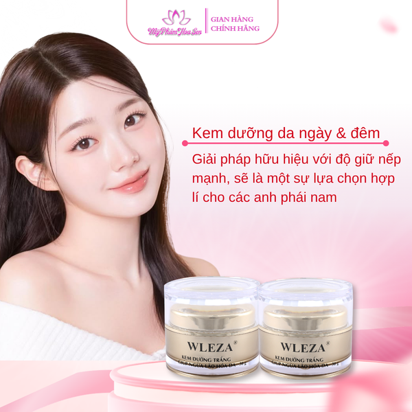 [WLEZA - CẶP] Kem Dưỡng trắng, Ngừa lão hóa da