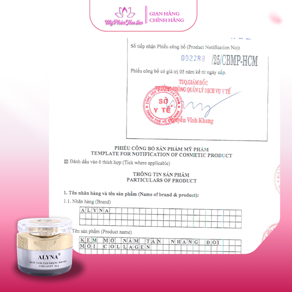 Kem dưỡng da Collagen Alyna VIP – hỗ trợ làm mờ đốm nâu, giúp da trông đều màu và mềm mịn