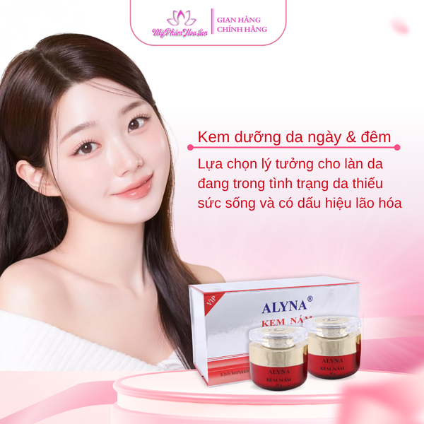 Bộ kem dưỡng hỗ trợ làm mờ nám chuyên sâu Vip Alyna