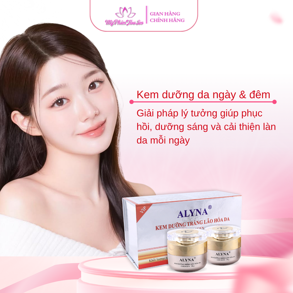 Bộ kem dưỡng hỗ trợ giảm dấu hiệu lão hóa Vip Alyna chuyên sâu