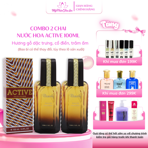Bộ 2 chai nước hoa Bravely Active EDC – hương thơm tươi mát, năng động (100ml)