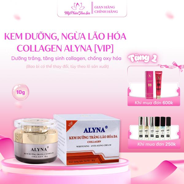 Kem dưỡng trắng da Collagen Alyna VIP – hỗ trợ giảm dấu hiệu lão hóa, giúp da tươi tắn