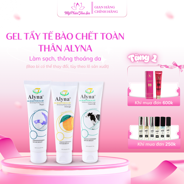 Gel làm sạch da chết toàn thân Alyna – hỗ trợ da mềm mịn và thông thoáng