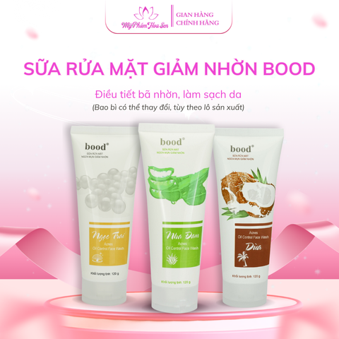 [BOOD] Sữa rửa mặt Kiềm dầu, Ngừa mụn, Làm sạch sâu