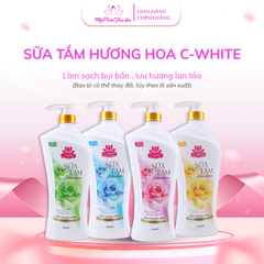 [C-WHITE] Sữa tắm Hương hoa, Làm sạch sâu, Giúp da mềm mịn