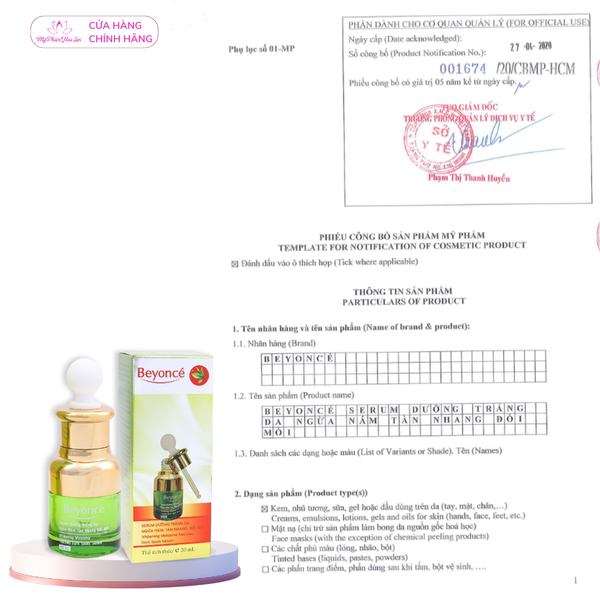 [SET QUÀ TẶNG] Bộ đôi Serum dưỡng ẩm mờ nám Beyoncé + 02 nước hoa 10ml Wleza