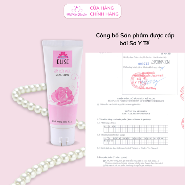 Combo 2 tuýp sữa rửa mặt Kiềm dầu, Ngừa mụn, Giúp da sạch sâu Elise